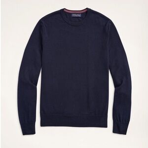 Brooks Brothers Extra Fine Italian Merino‎ Wool Blue Sweater